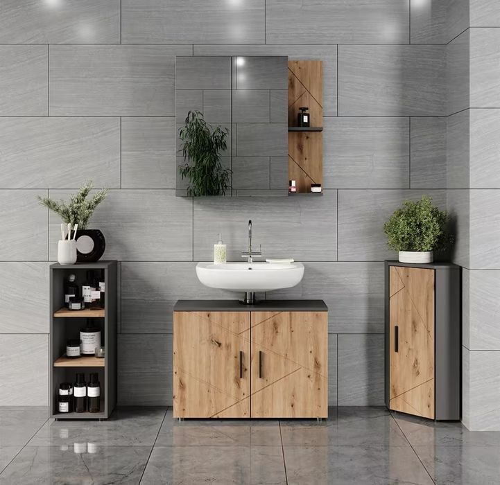 Ъглов висок шкаф 9061