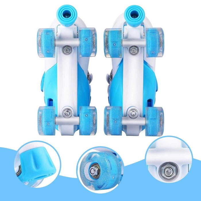 Ролкови кънки Hikole за деца, регулируеми светещи ролкови кънки за момичета и момчета 35-39 номер