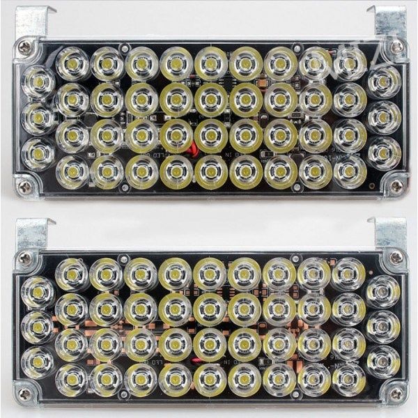 Сигнална LED лампа за външен монтаж 12/24V блиц, син-червен