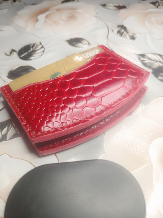 Визитница (картхолдер), натуральная кожа, ручная работа.