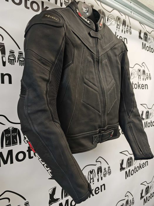 Costum moto piele Tschul cu cocoasa marime 50