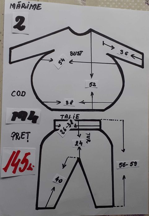 Costum Mar pentru copii marimea 2 (4-5 ani)