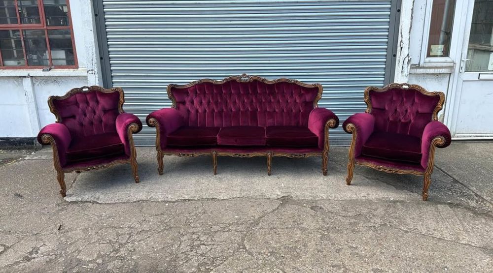 Прекрасна Холна Гарнитура 5 части Рококо Бароков Стил