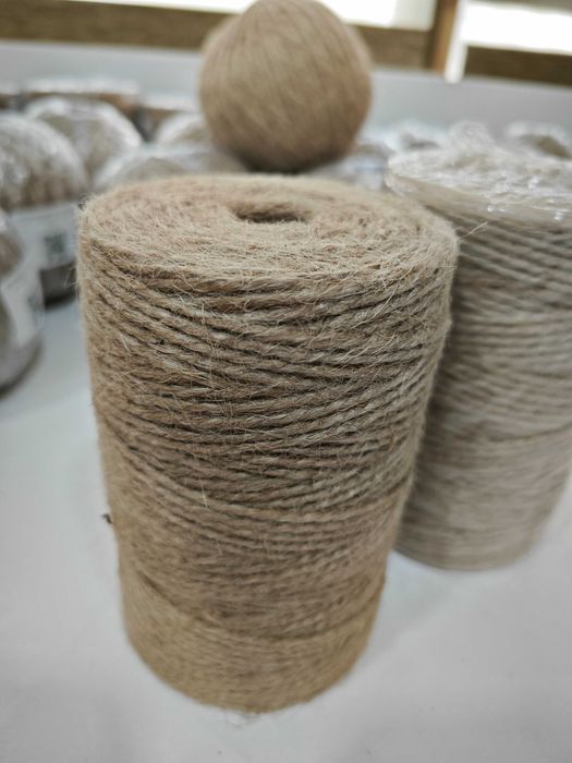 Джут,пенька,Бечевка аргон верёвка шпагат для рукоделия и вязания