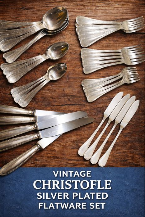Set vintage Cristofle Rubans