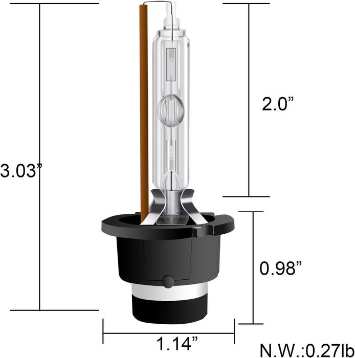 комплект крушки flyseen ксенон , xenon d2s 5000к 2броя