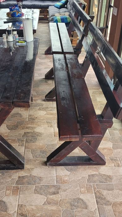 Masa cu bănci terasa