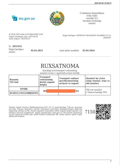 Tanirovka ruxsatnomasi muddatli to lovga | Тонировка в рассрочку