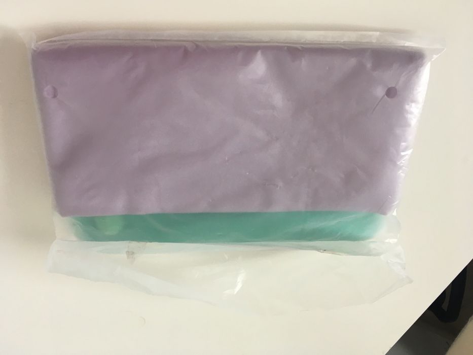 Geanta plic mov si verde