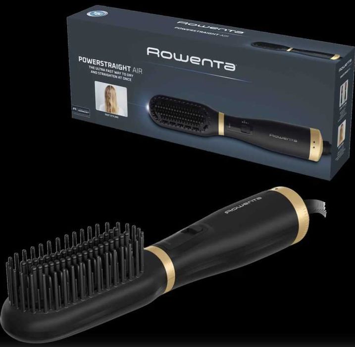 Perie de uscat si indreptat parul cu aer cald 2 in 1 Rowenta UB5920F0