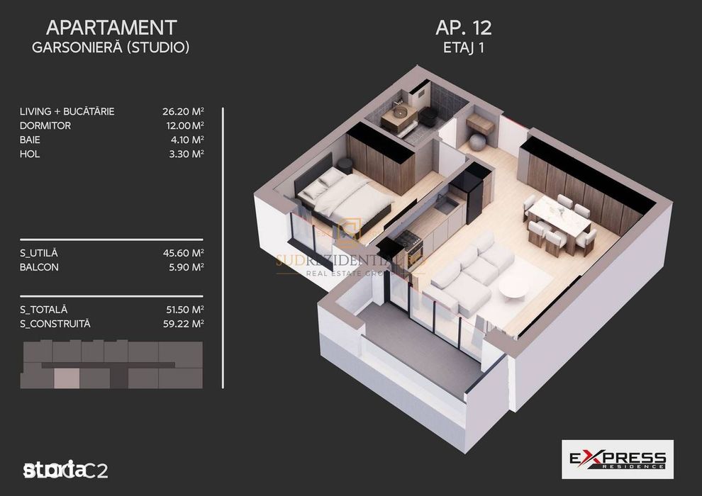 Apartament de vanzare-2 camere, modern compartimentat, Bd Metalurgiei