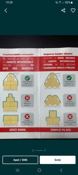 Prelata Baloti Verde Tip Pasla Speciala 140gr!Tratata UV!CALITATE!