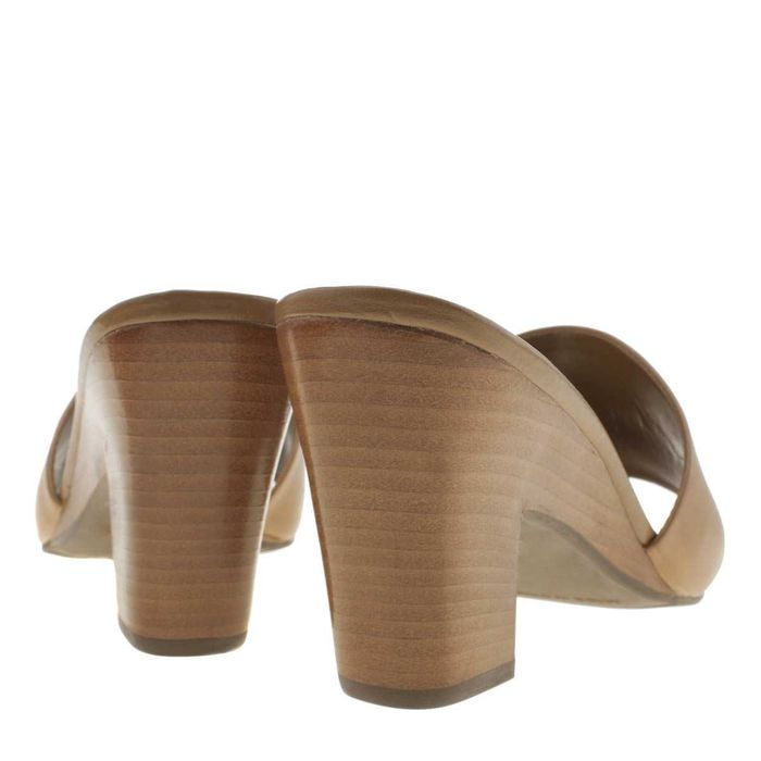 %ПРОМО% HUSH PUPPIES № 37-38-39 – Дамски кожени сандали"TAN LOW HEELS"