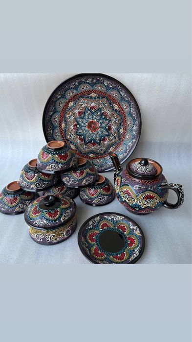 Миллий сопол буюмлар сервис,лаган,вазалар