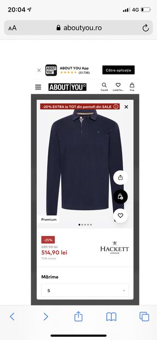 Bluza Hackett London size 15-16 ani dar merge si la S adulti