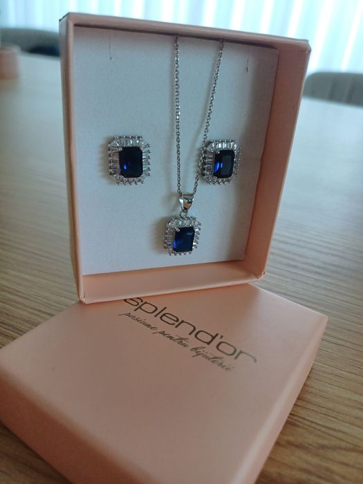 Set cercei cu lănțișor Splendor