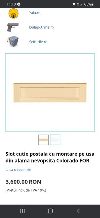 Fanta cutie postala usa(slot)alama masiva,noua