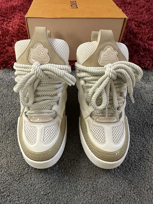 #CALITATE PREMIUM#Louis Vuitton LV4 Beige Skate Trainers - Livrare Verificare - (Dispunem de mai multe modele)