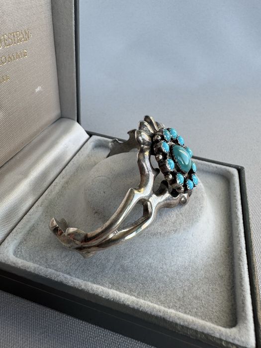 Bratara Navajo din argint si turcoaze