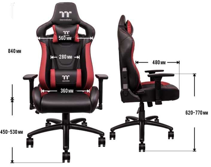 Игровое кресло U Fit черно-красного цвета