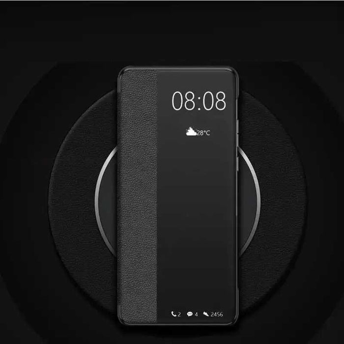 Нов нтелигентен капак за Samsung S24 с отваряне, черен