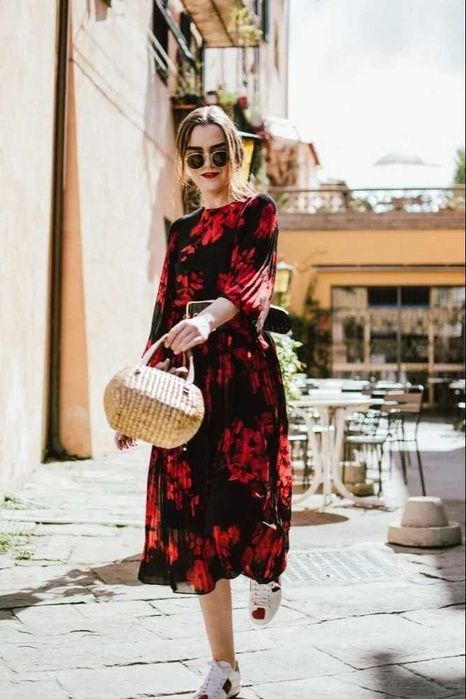 Плисирана дамска рокля Н&М