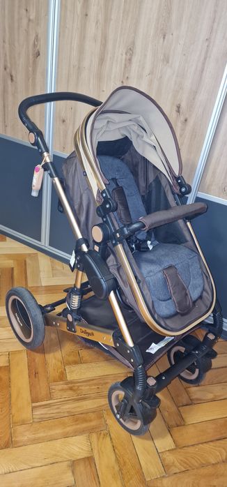 Cărucior Daliya 3 in 1 bej cu maro
