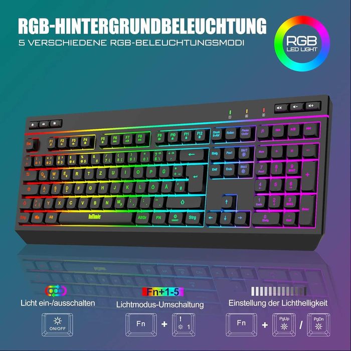 Геймърска клавиатура и мишка RedThunder K20 German QWERTZ,Гаранция