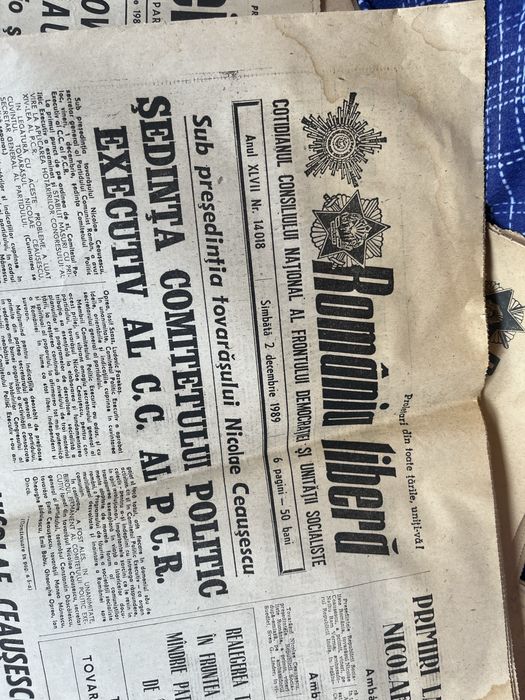 Se vinde ziarul Scanteia , Joi 21 Decembrei 1989! Plus ce se vede !