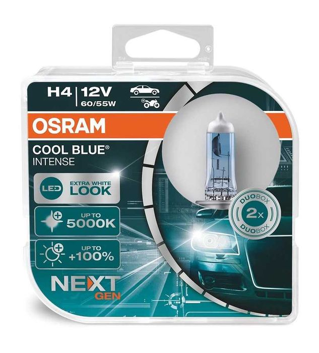Автомобилни крушки Osram COOL BLUE INTENSE +100%  H1/H4/H7/H8/H11...