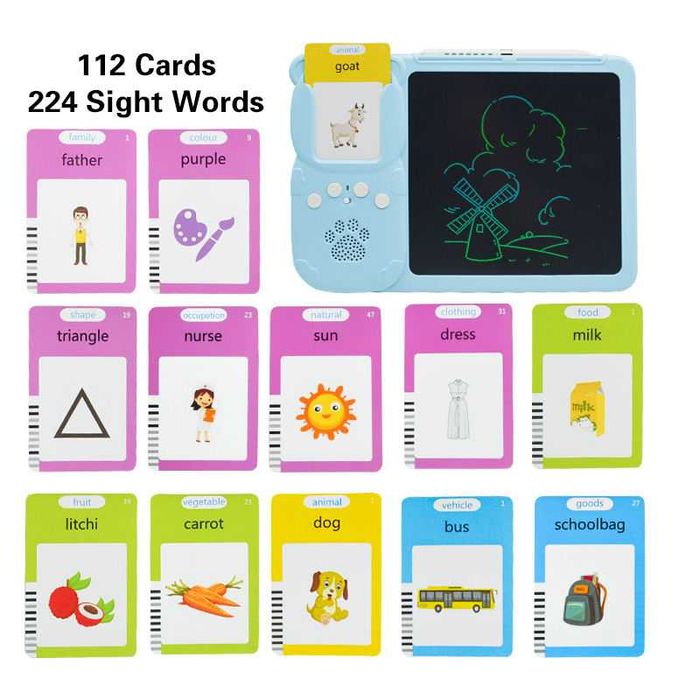 Joc educativ Montessori cu tablă, învățare engleză 3 ani +