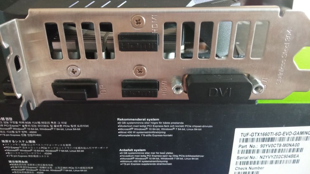 Placa video ASUS TUF Gaming GeForce® GTX 1660 Ti EVO, 6GB GDDR6, 192-b