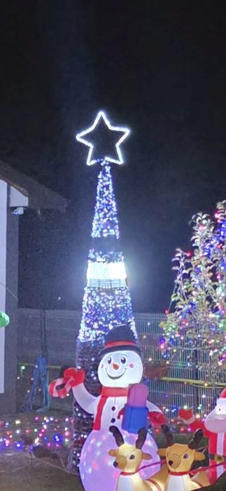 Structura fier brad luminos led craciun decoratiune