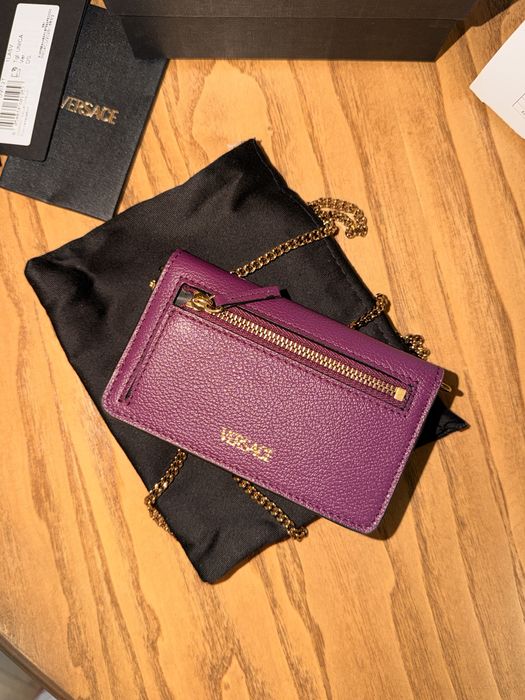 Мини чанта/портфейл VERSACE в винен цвят