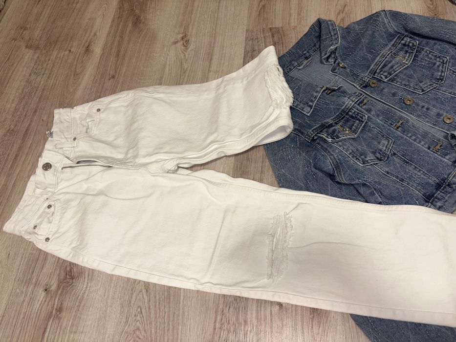 Бели дънки pull&bear