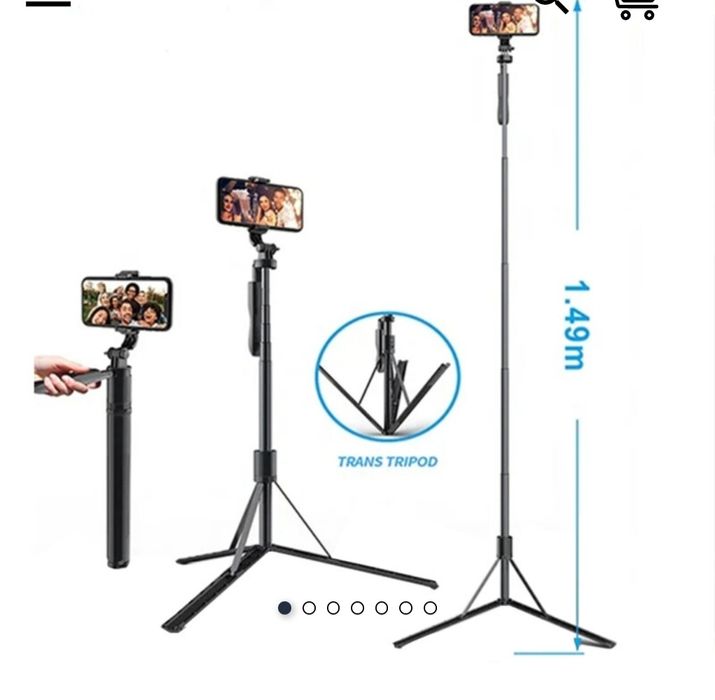 Selfie stick Bluetooth cu telecomanda Techsuit L05, 149cm