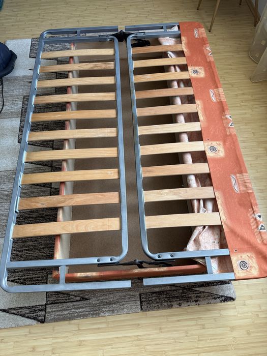 Canapea extensibila portocalie