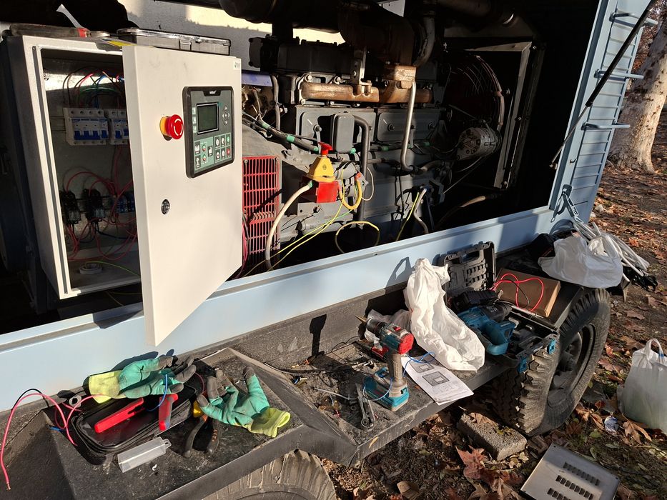 ремонт дизельный генerator  двигатель и синхронного  {авр руч режим}