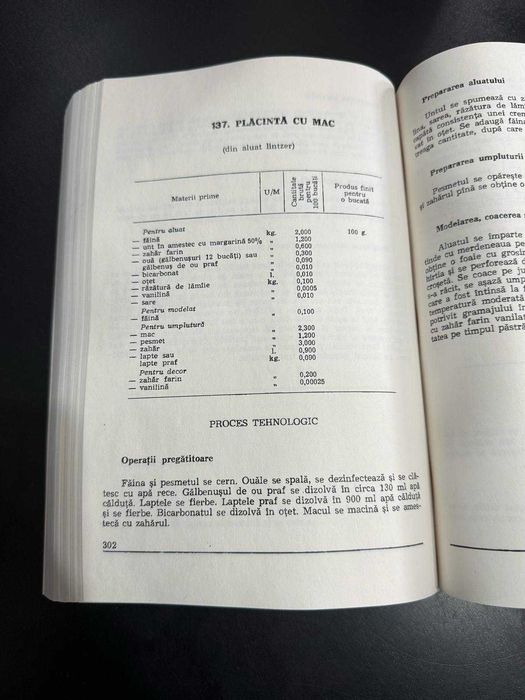 Rețetar-Tip pentru Produse de Patiserie (ediția 1986)