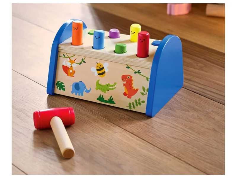 НОВИ! Дървен чук с наковалня с повдигащ механизъм