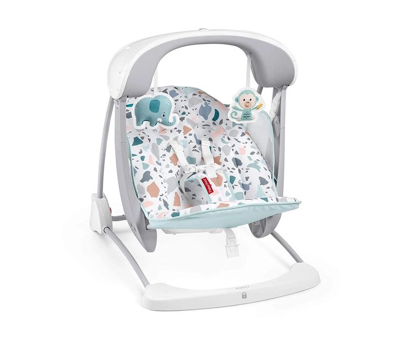 Люлка шезлонг на Фишър Прайс със звуци, мелодии, вибрация, на батерии