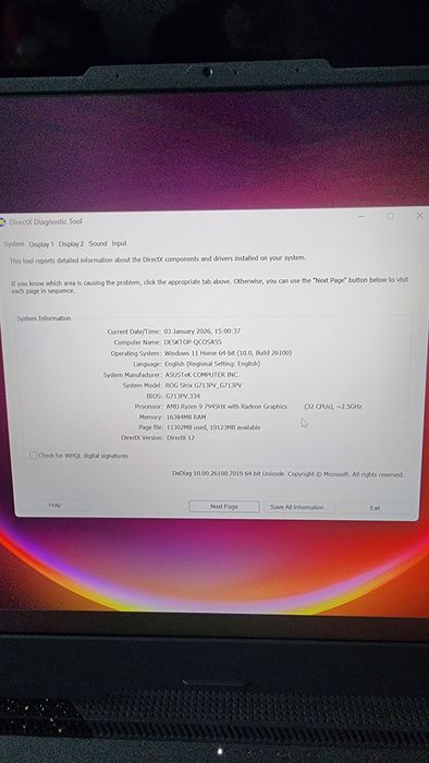Laptop Rog Strix g713pv