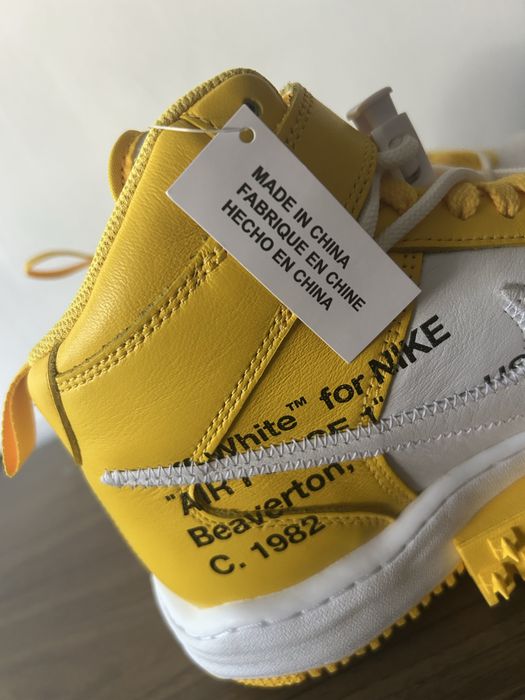 Nike AirForce 1 x Off-White Yellow 44,5 Noi