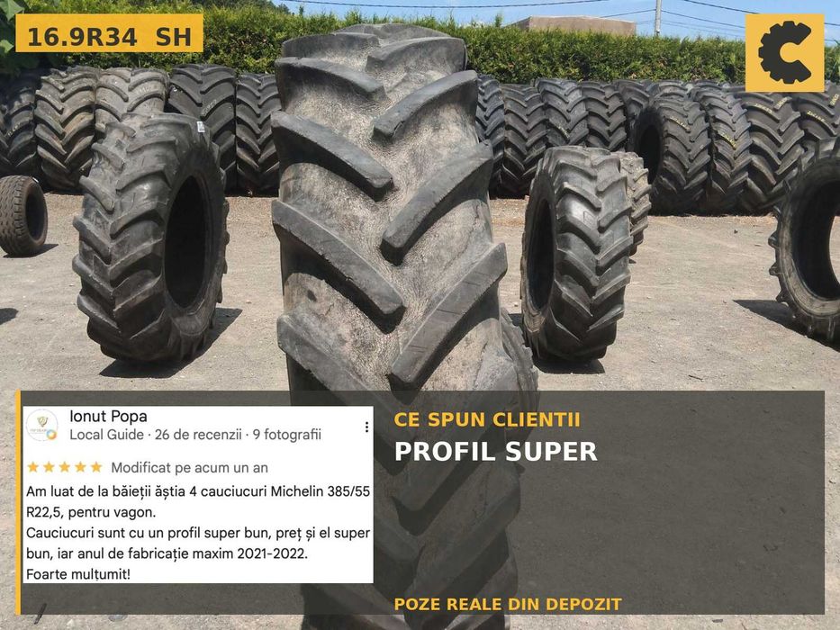 Cauciucuri 16.9R34 420/85R34 Dunlop Anvelope Tractor SH IEFTIN