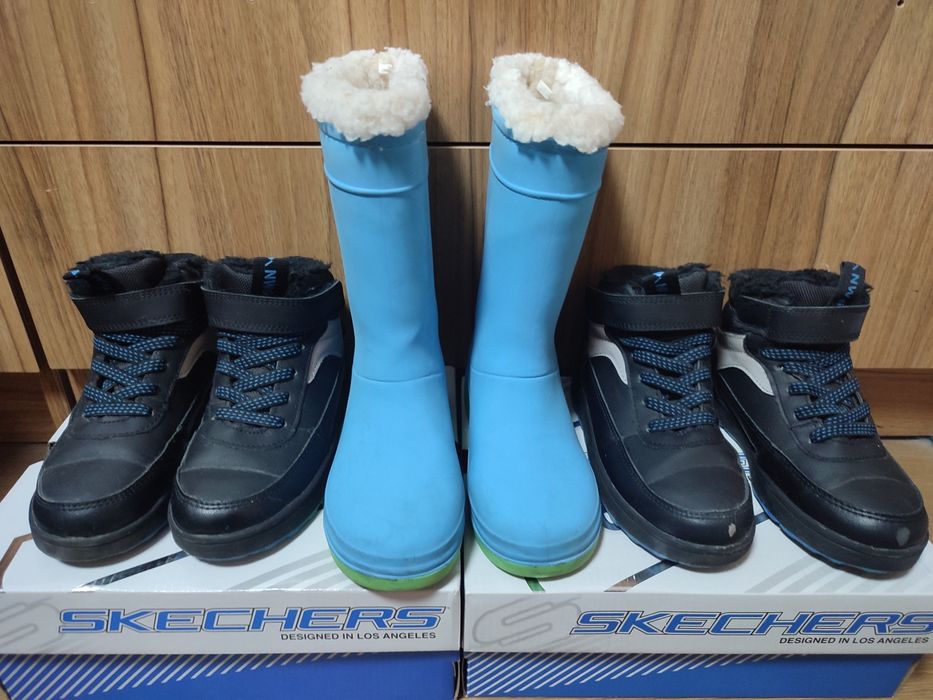 Зимни гумени ботуши размер 30/31 и зимни топли боти р-р 30 - 2 чифта