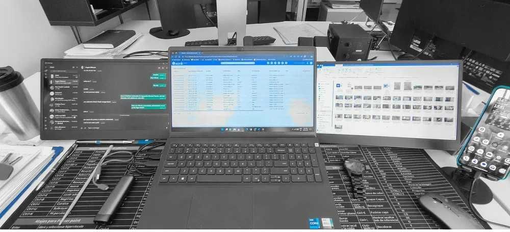 Monitor portabil, 14 inch, FullHD, HDR, 16:9, Tri-Screen, Plug & Play