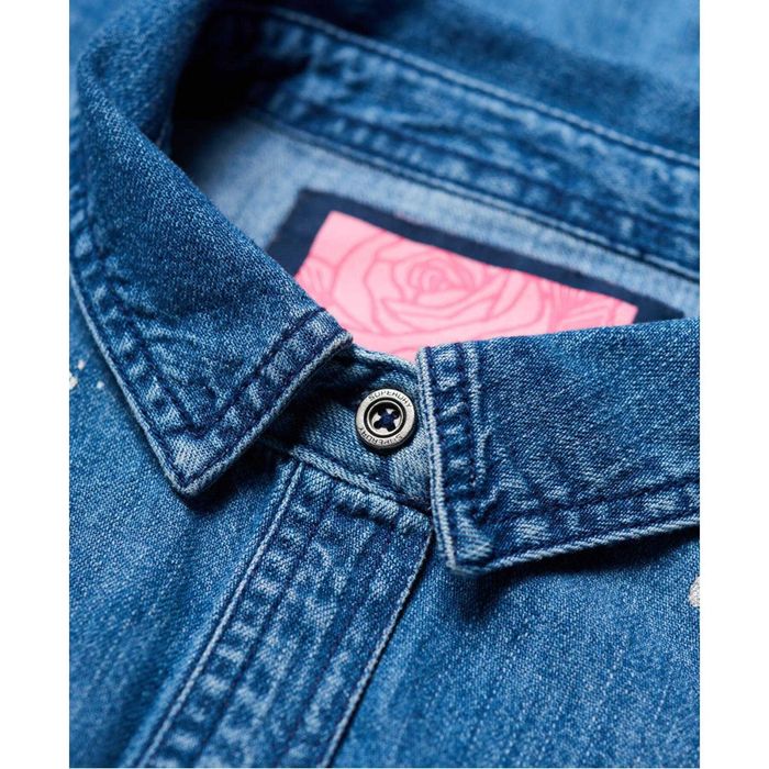 Superdry, camasa de blugi / denim, marime S, model deosebit
