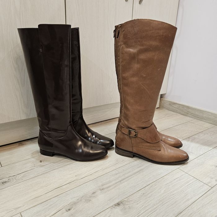 Сапоги женские кожаные