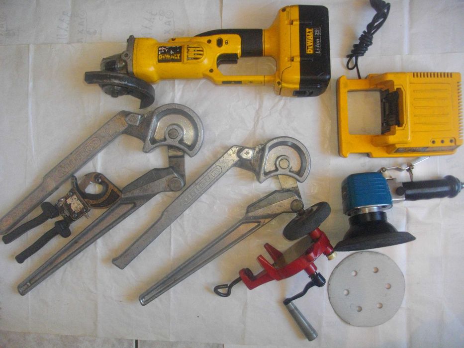 Тръбогиб Ножица кабели Шмиргел Ъглошлайф DeWALT Пневматичен Ексцентър