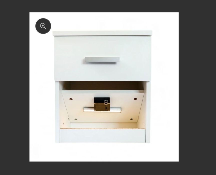 Нощно шкафче със скрит сейф на дъното
